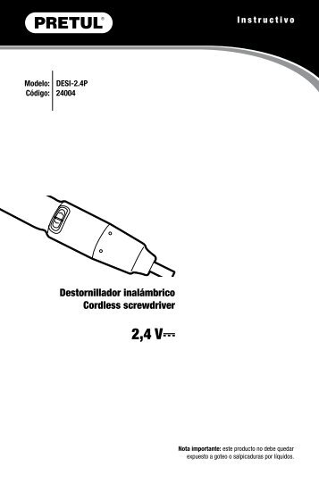 Destornillador inalámbrico Cordless screwdriver - truper