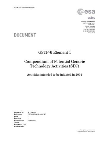 GSTP-6 Element 1 Compendium of Potential Generic ... - emits - ESA