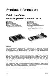 Product Information BG-ALL-485(JS) Universal Keyboard ... - Altram