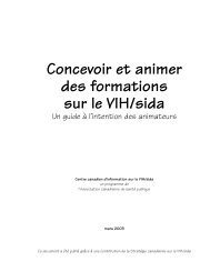 Concevoir et animer des formations sur le VIH/sida - Canadian ...