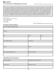UI Arboretum Wedding Contract - University of Illinois Arboretum ...