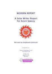 Solar Writer - Modern Report - Esoteric Technologies