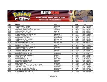 Pokemon Platinum 9am Stores - GameStop