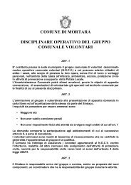 Consulta il Disciplinare Operativo del Gruppo Comunale Volontari