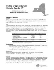 Profile of agriculture in Ontario County, NY - Cornell Cooperative ...