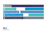 Korea Research Institute of Bioscience and Biotechnology InstItuto ...