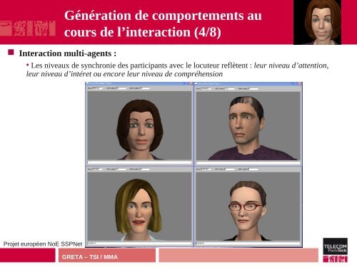 Génération de comportements au cours de l'interaction