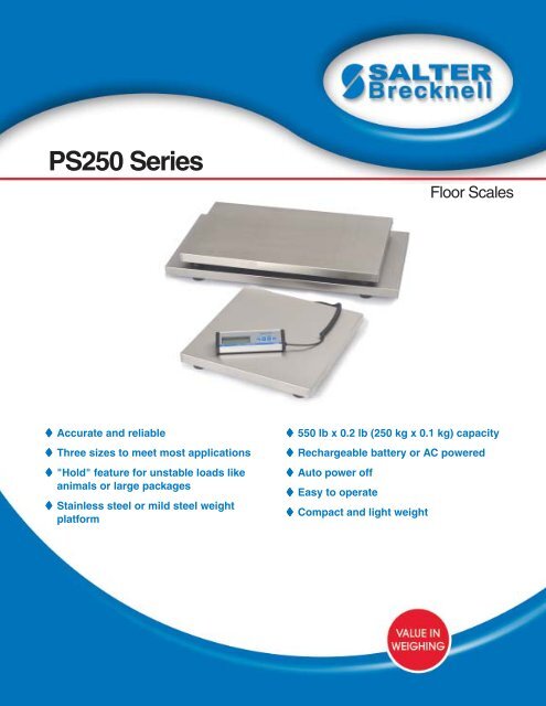 PS250 Series - Scaleable Scales