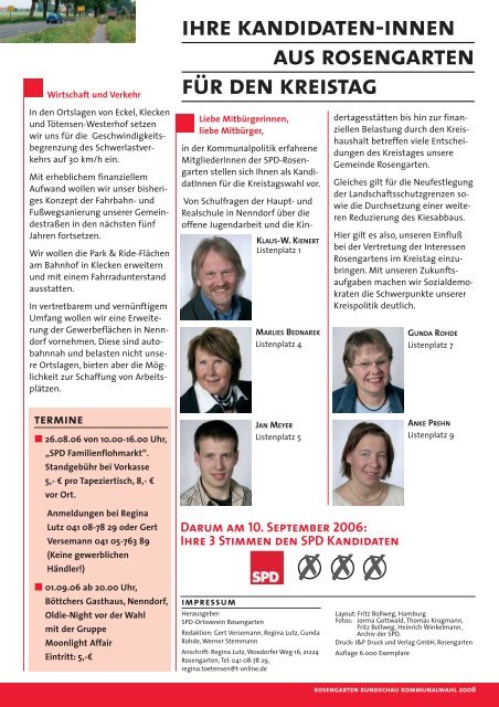 Kommunalwahlausgabe 2006 - SPD Rosengarten