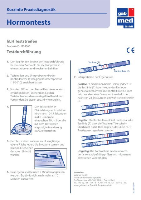 Kurzinfo Praxisdiagnostik Hormontests - Gabmed