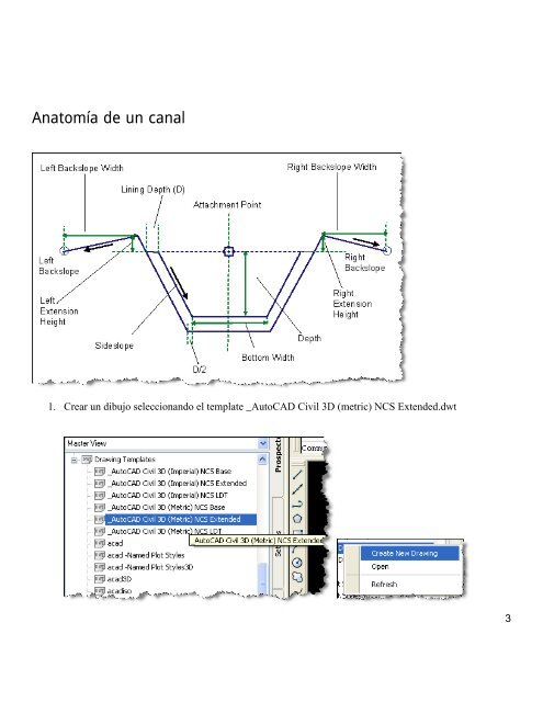 Dibujo de secciones Canales - Autodesk International Communities