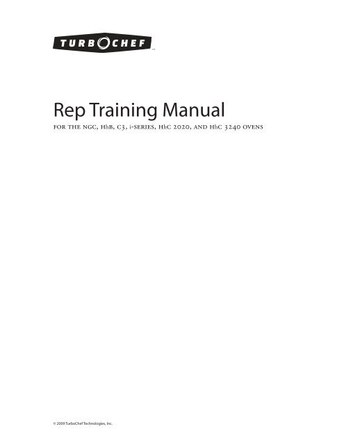 DOC-1159A - Rep Training Manual.indd - Turbochef