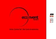 User Meeting on ecoinvent v3