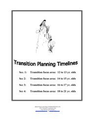 Transition Planning Timeline - Champlain Valley Educational Services