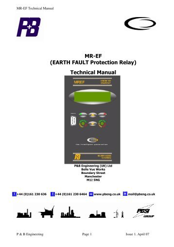 MR-EF (EARTH FAULT Protection Relay ... - PBSI Group Ltd