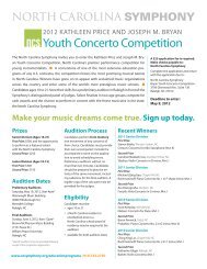 Youth Concerto Competition - North Carolina Symphony