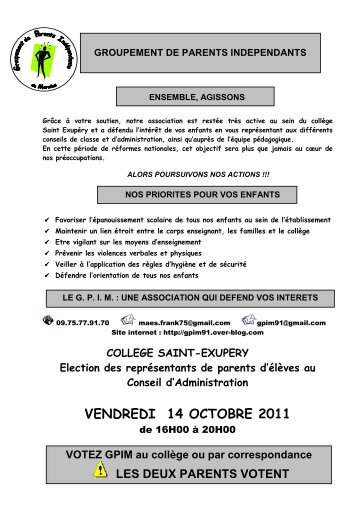 gpim college candidatures 2011 _1 - collÃ¨ge Saint-ExupÃ©ry de ...