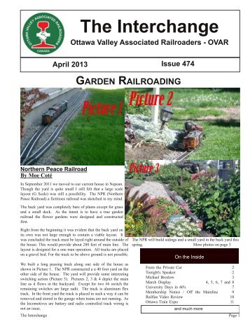 April - Ottawa Valley Associated Railroaders