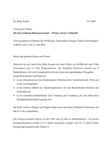 Dr. Heinz Kopetz 21.5.2002 Vortrag zum Thema Die Ã¶sterreichische ...