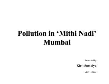 Pollution in 'Mithi Nadi' Mumbai - KiritSomaiya.com