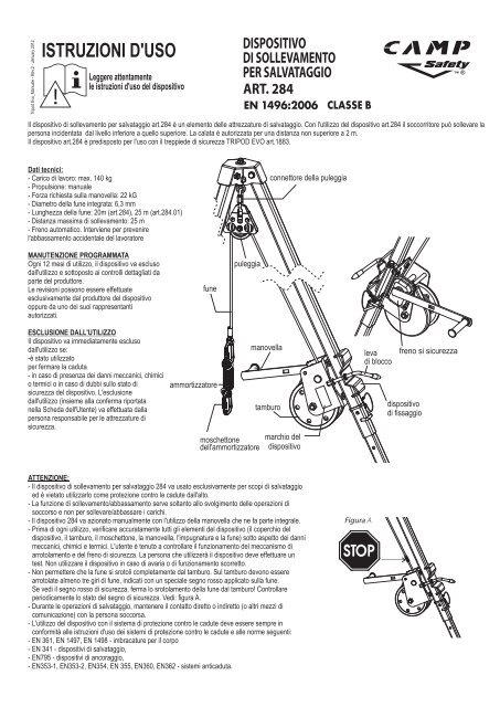 dispositivo di sollevamento per salvataggio - Camp