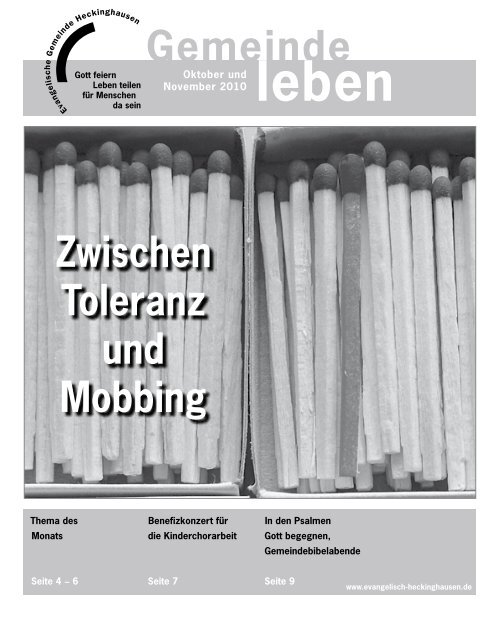 Gemeindebrief Heckinghausen 10+11/2010 - Vereinigte ...