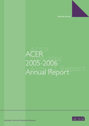 ACER 2005-2006 Annual Report