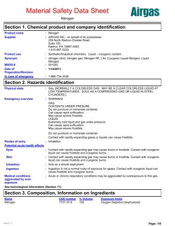 MSDS Sheet - Airgas.com