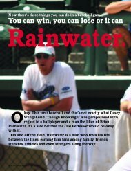 Rainwater. - Softball Magazine