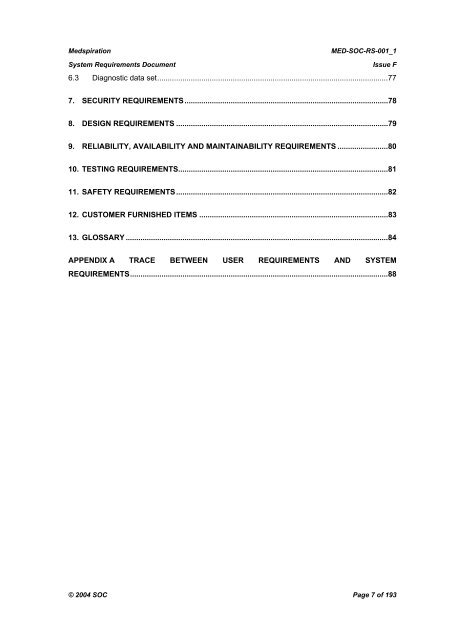 Medspiration â System Requirements Document - Data User Element