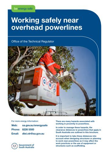 Working safely near overhead powerlines - SafeWork SA - Sa.gov.au