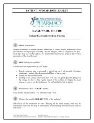 Nasal Wash/Douche Patient Information Leaflet (Courtesy of NHGP)
