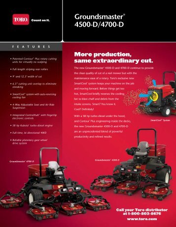 GroundsmasterÃ‚Â® 4500-D/4700-D - Toro