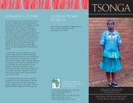 TSONGA - National African Language Resource Center