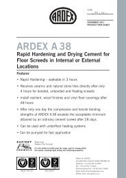 Technical Datasheet - ARDEX UK Ltd.