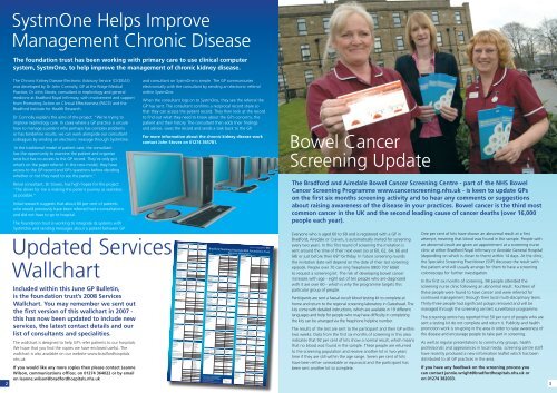 GP Bulletin - Bradford Teaching Hospitals NHS Foundation Trust