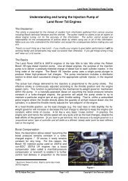 Understanding and tuning the Injection Pump of ... - Land Rover Web