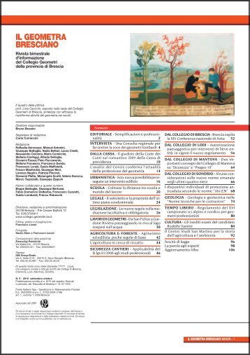 il geometra bresciano - Collegio Geometri e Geometri Laureati della ...