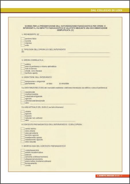 il geometra bresciano - Collegio Geometri e Geometri Laureati della ...