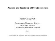 Analysis and Prediction of Protein Structure - Eagle.cs.missouri.edu ...