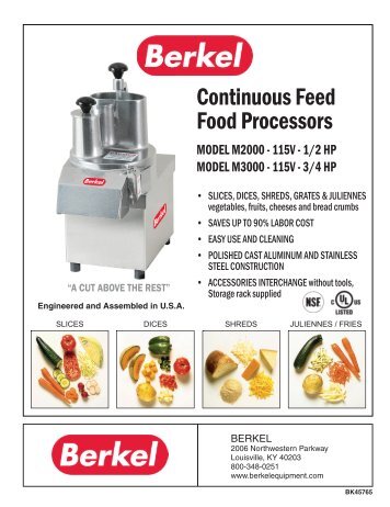 Brochure - M Series Food Processor Application