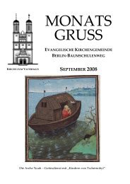 MONATS GRUSS - Evangelische Kirchengemeinde zum Vaterhaus