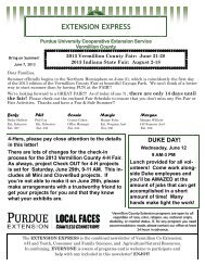 Extension Express Newsletter - Purdue University