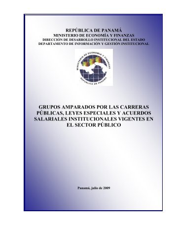 Grupos Amparados por Carreras PÃƒÂºblicas - Ministerio de EconomÃƒÂ­a ...