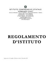Regolamento di Istituto - Istituto Comprensivo Armando Diaz