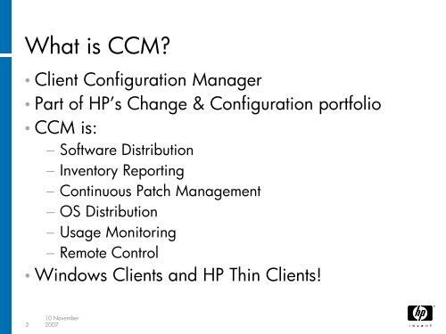 HP Client Configuration Manager