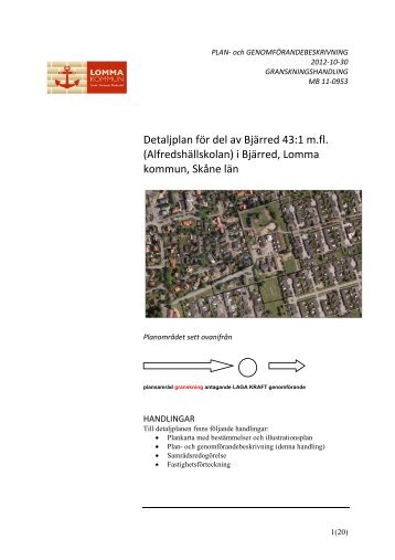Plan- och genomfÃ¶randebeskrivning - Lomma kommun