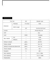 Thickness Dimension Test item Unit Standard spec Layer sheets 30 ...