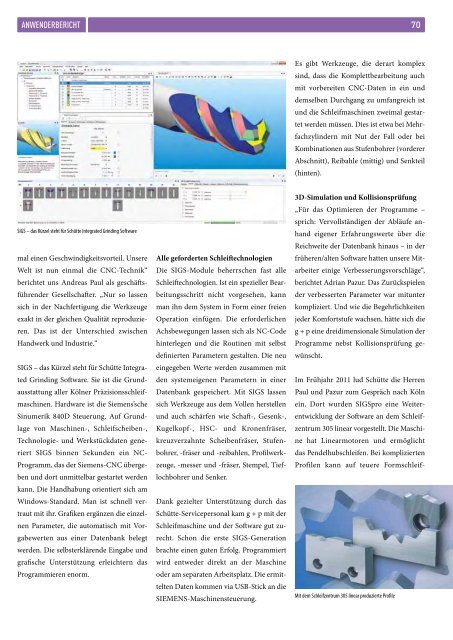 Forum Schneidwerkzeug- und Schleiftechnik, Februar 2012 - SchÃ¼tte