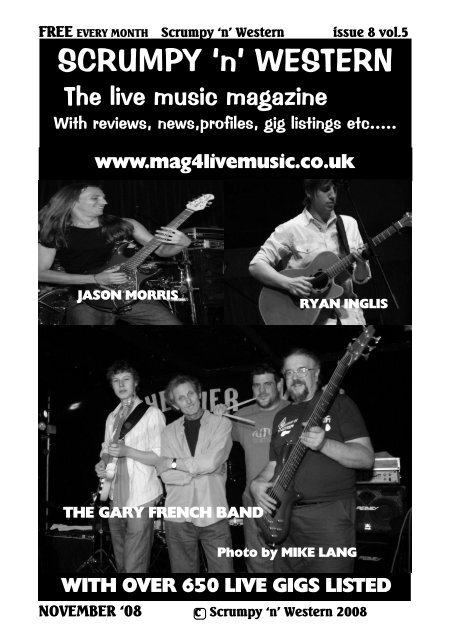 with over 650 live gigs listed - Mag 4 Live Music